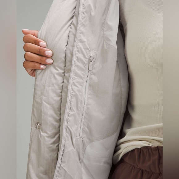 NWOT Lululemon Wunder Puff Jacket Heathered Natural Ivory - Picture 3 of 13